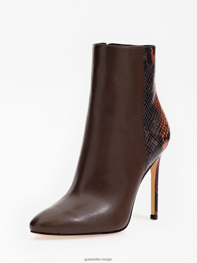 Guess ekte skinn reddi ankelstøvletter brune brun kvinner F0LJ803416