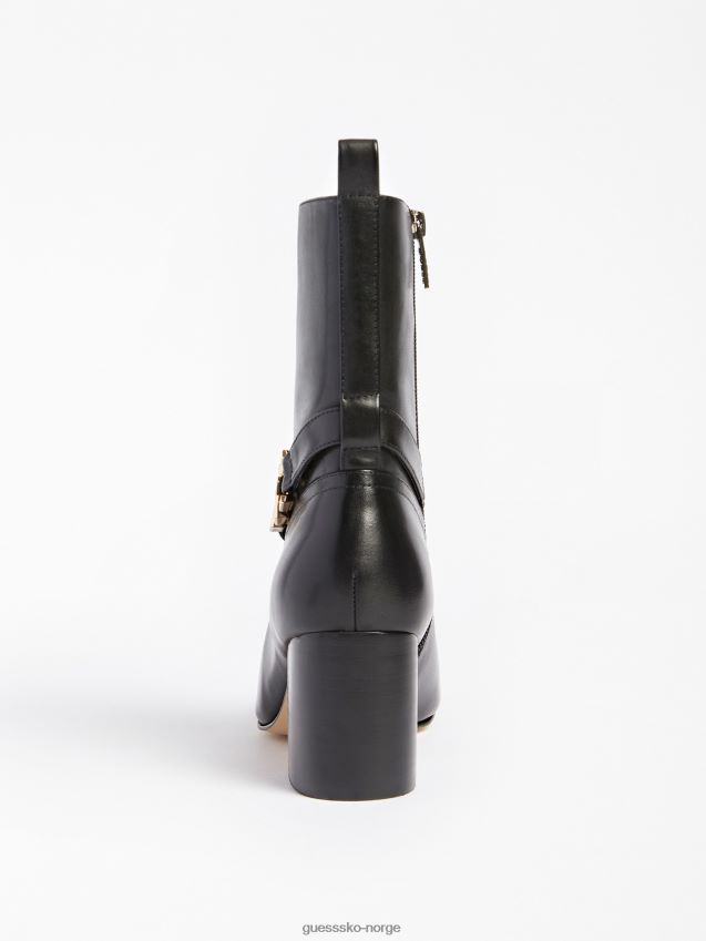 Guess ekte skinn sabean lave støvler svart svart kvinner F0LJ803465