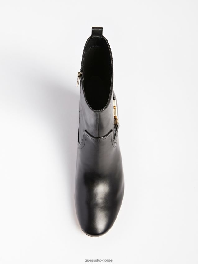 Guess ekte skinn sabean lave støvler svart svart kvinner F0LJ803465