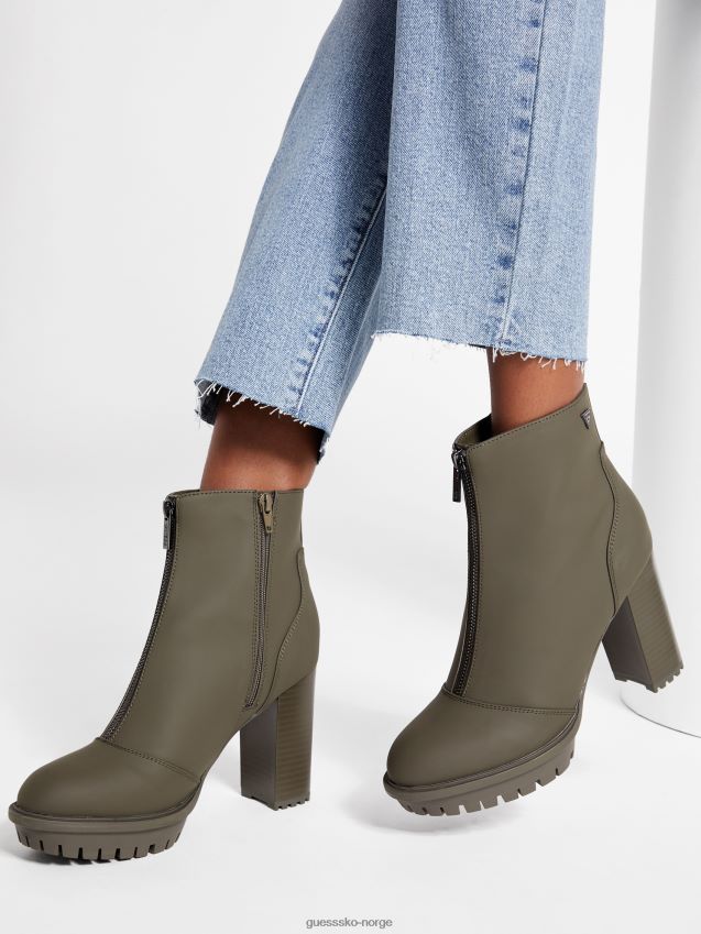 Guess emberly zip-up støvletter støvete grønne støvete grønn kvinner F0LJ807448
