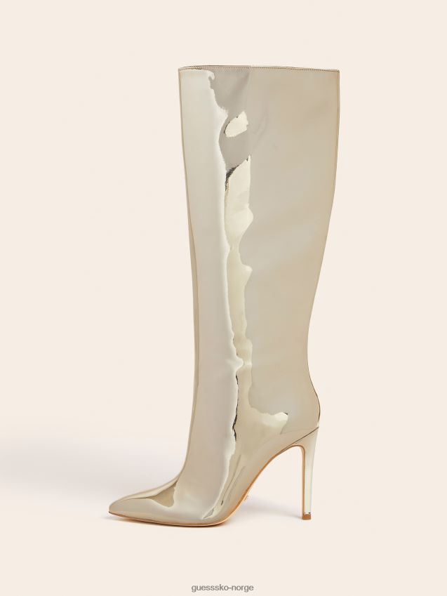 Guess folierte marciano høye støvler gull gull kvinner F0LJ805520