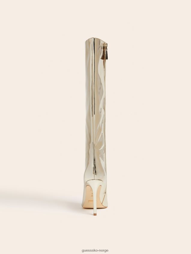 Guess folierte marciano høye støvler gull gull kvinner F0LJ805520