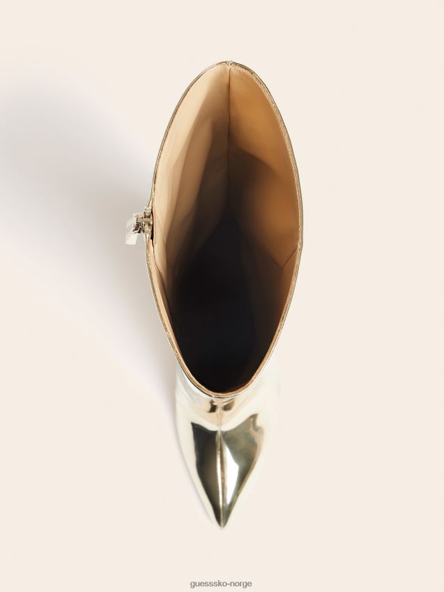 Guess folierte marciano høye støvler gull gull kvinner F0LJ805520