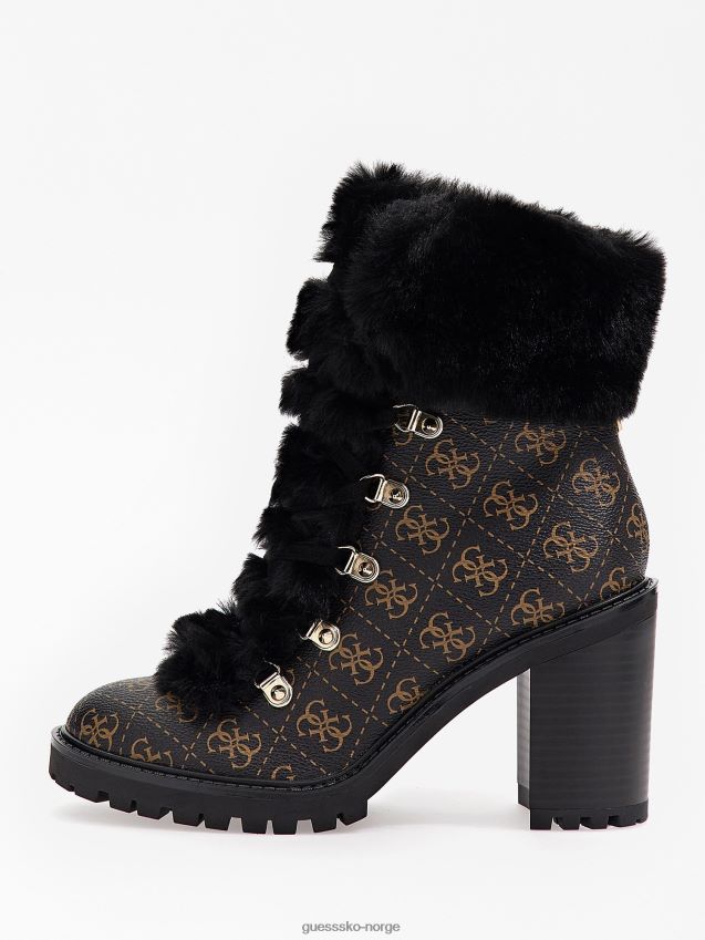 Guess galway 4g logo lave støvler brune brun kvinner F0LJ803584