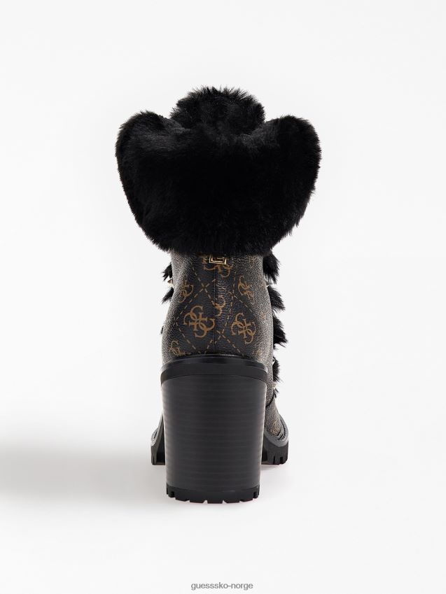 Guess galway 4g logo lave støvler brune brun kvinner F0LJ803584