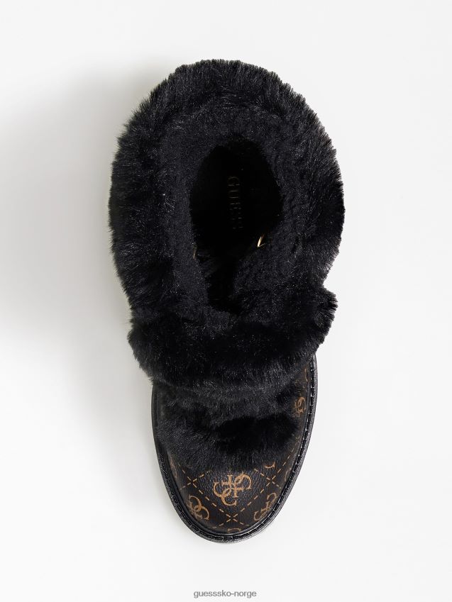 Guess galway 4g logo lave støvler brune brun kvinner F0LJ803584