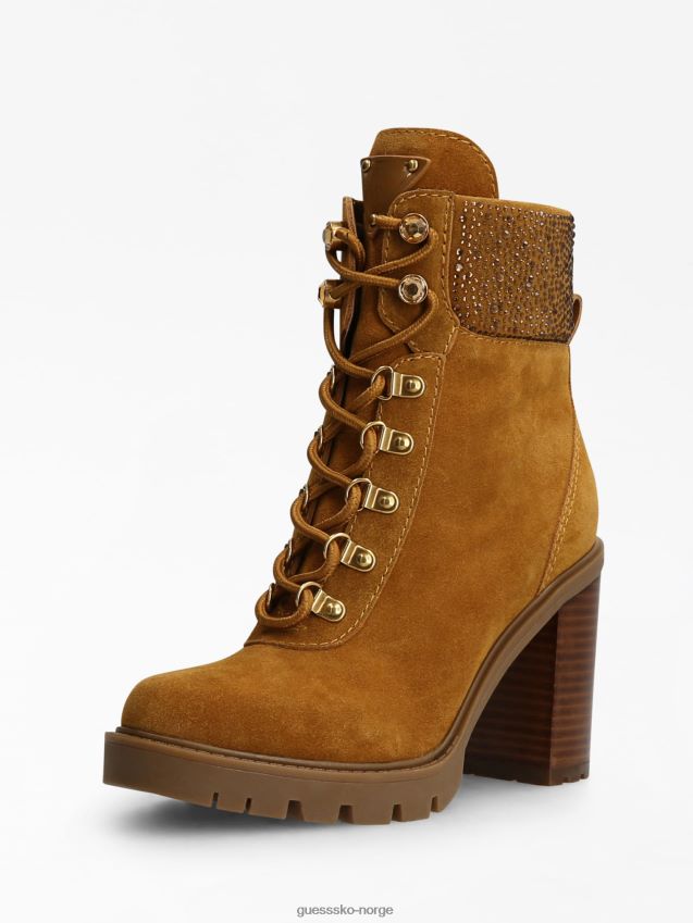 Guess gelyn ankelstøvel i ekte skinn brun brun kvinner F0LJ806123