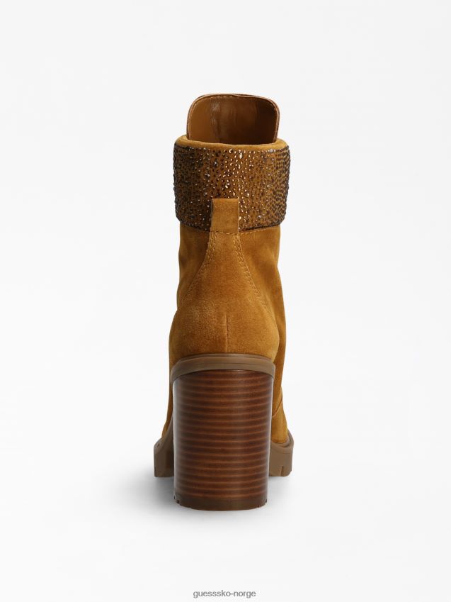 Guess gelyn ankelstøvel i ekte skinn brun brun kvinner F0LJ806123