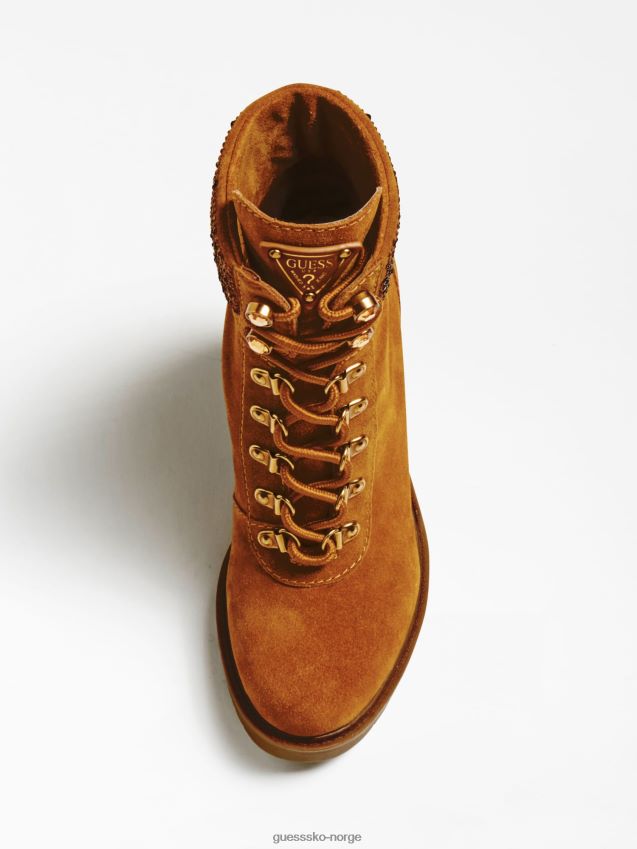 Guess gelyn ankelstøvel i ekte skinn brun brun kvinner F0LJ806123