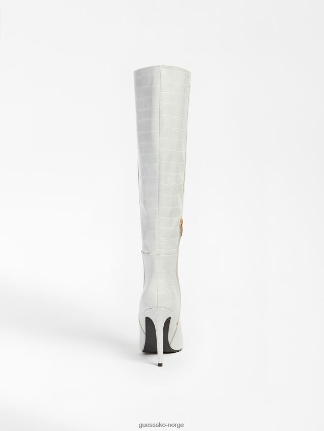 Guess høy støvel med grå ruke krokodilletrykk grå kvinner F0LJ805615