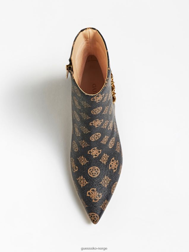 Guess hibah 4g peon logo lav støvel brun brun kvinner F0LJ805476