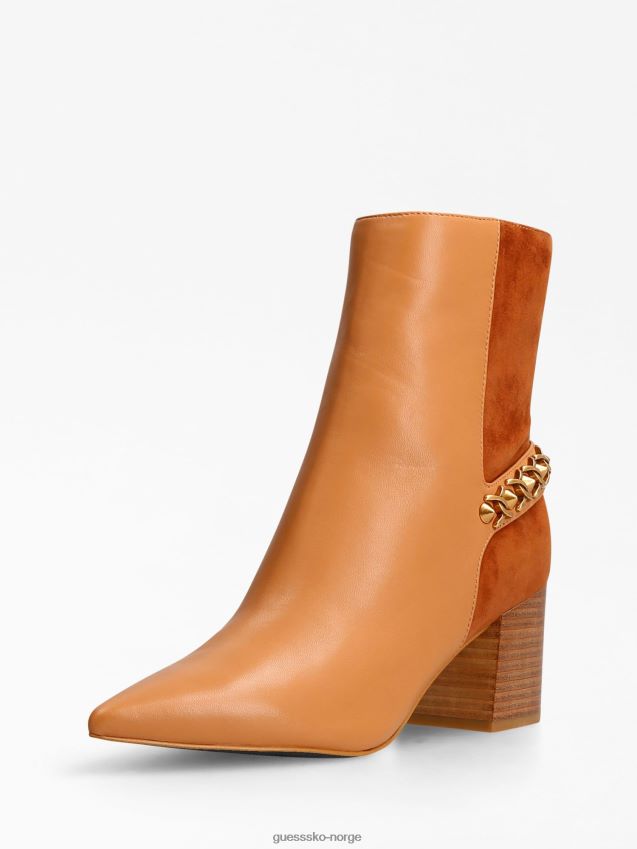 Guess hibah lav støvel i ekte skinn brun brun kvinner F0LJ803598