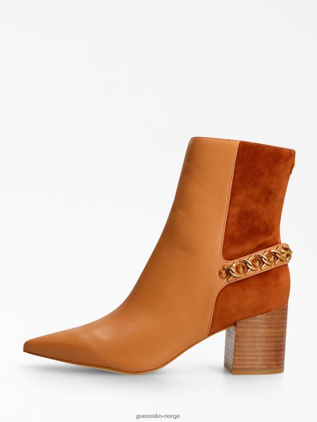 Guess hibah lav støvel i ekte skinn brun brun kvinner F0LJ803598
