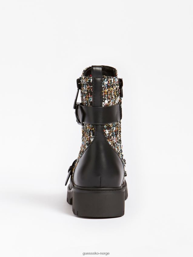 Guess hvit multi rodeta tweed kampstøvel hvit multi kvinner F0LJ806137