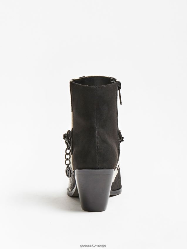 Guess hvit patziy ankelstøvlett med kjede i ekte skinn hvit kvinner F0LJ805997