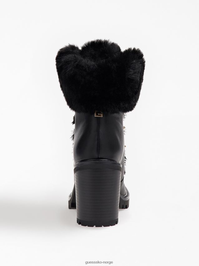 Guess imitert pels galway lave støvler svart svart kvinner F0LJ803537