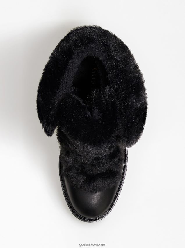 Guess imitert pels galway lave støvler svart svart kvinner F0LJ803537