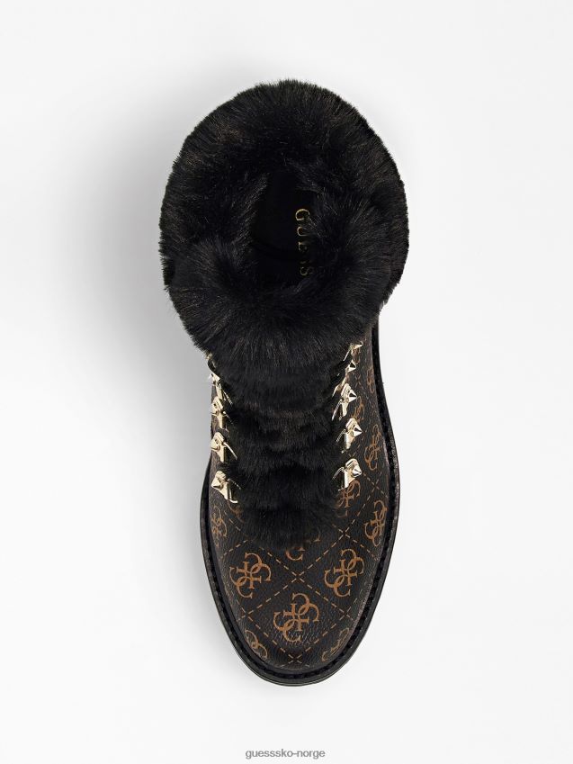 Guess issa 4g logo lave støvler brun brun kvinner F0LJ803770