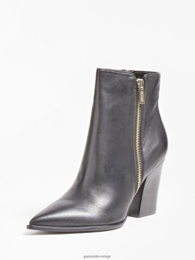 Guess jakira ankelstøvlett i ekte skinn svart svart kvinner F0LJ806717