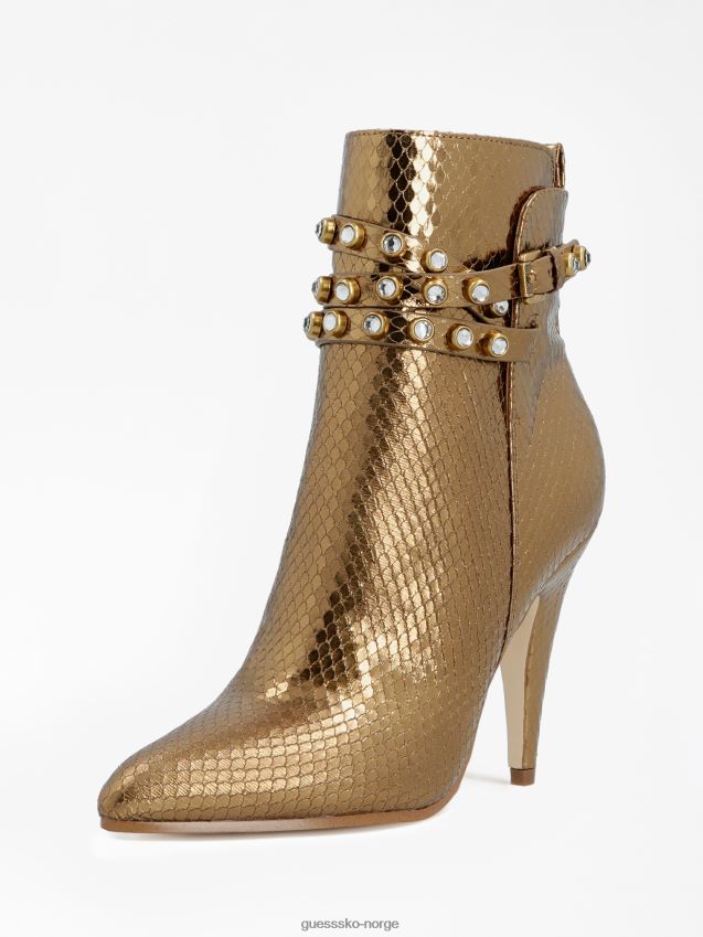 Guess jessia laminert bootie bronse bronse kvinner F0LJ805715