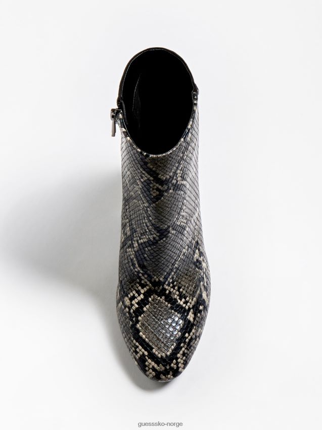 Guess lariah python-trykk ankelstøvlett svart svart kvinner F0LJ806754
