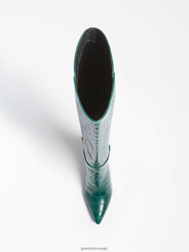 Guess lysegrønn ruke høy støvel med krokodilletrykk lysegrønn kvinner F0LJ805492