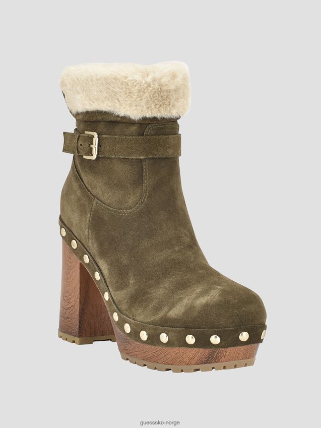 Guess mellomgrønne 310 damina støvletter fôret med fuskepels mellomgrønn 310 kvinner F0LJ809944