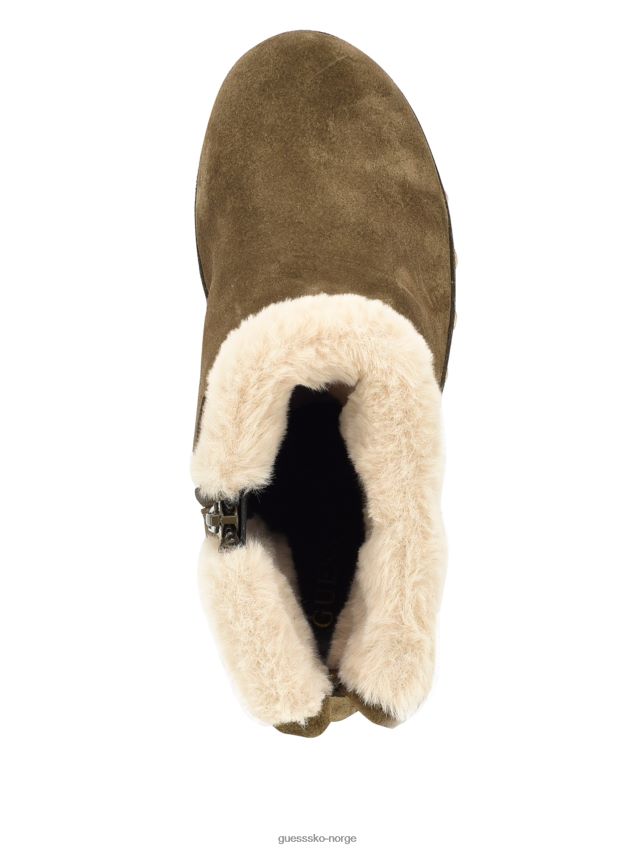 Guess mellomgrønne 310 damina støvletter fôret med fuskepels mellomgrønn 310 kvinner F0LJ809944