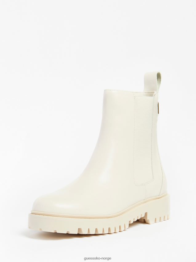 Guess oakess blandet lær chelsea støvel hvit hvit kvinner F0LJ805484