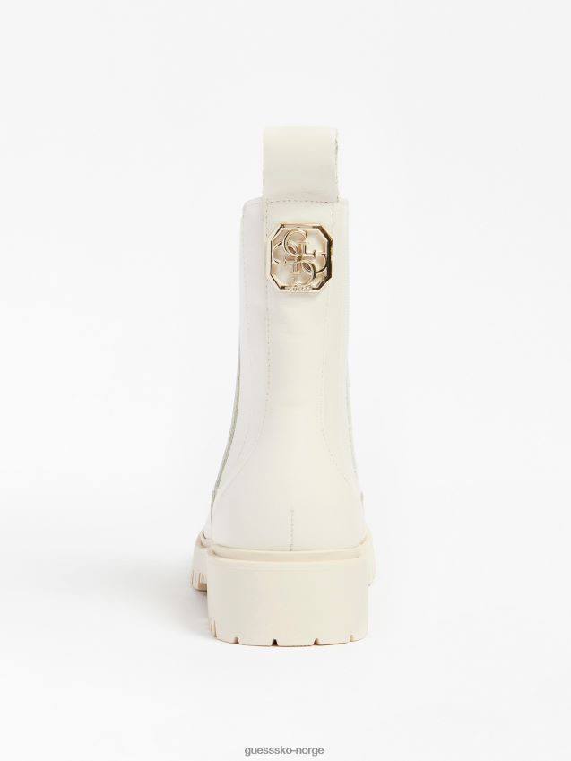Guess oakess blandet lær chelsea støvel hvit hvit kvinner F0LJ805484