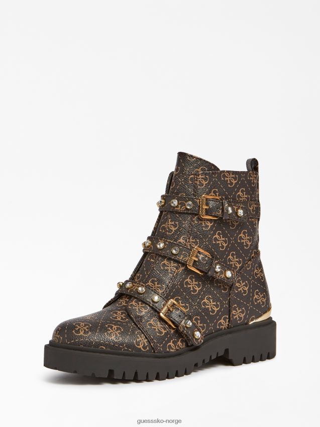Guess ocea 4g logo ankelstøvel brun brun kvinner F0LJ806316