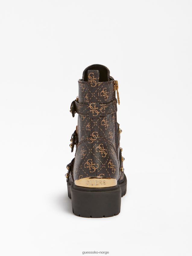 Guess ocea 4g logo ankelstøvel brun brun kvinner F0LJ806316