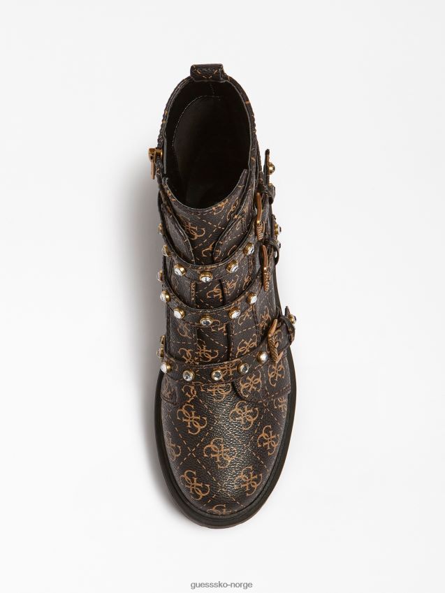 Guess ocea 4g logo ankelstøvel brun brun kvinner F0LJ806316