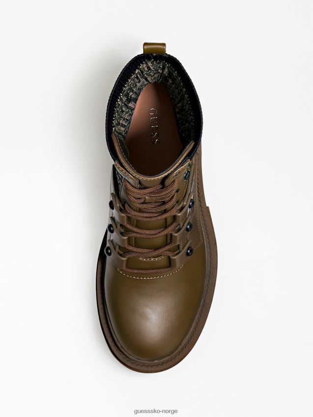 Guess odalis kampstøvler med g cube-logo grønn grønn kvinner F0LJ805490