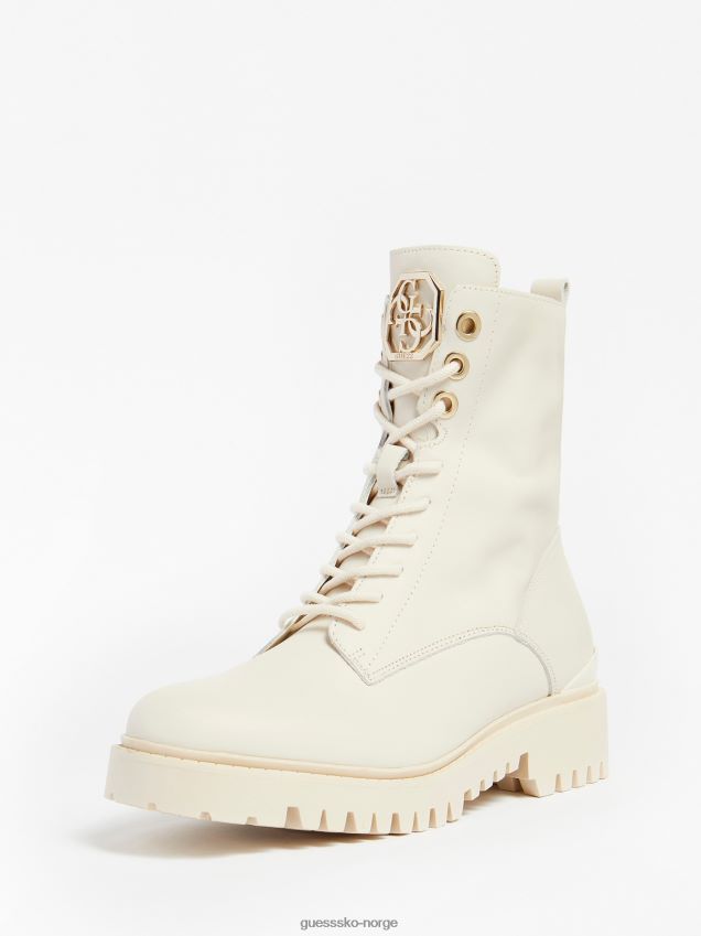 Guess olone kampstøvel i ekte skinn hvit hvit kvinner F0LJ803520