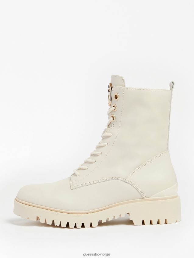 Guess olone kampstøvel i ekte skinn hvit hvit kvinner F0LJ803520