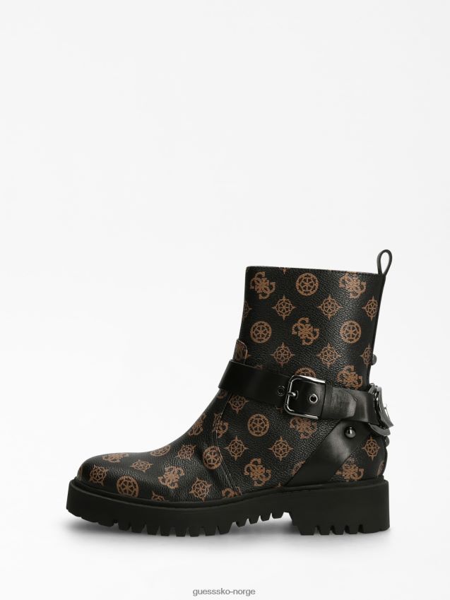 Guess oracia 4g peon logo ankelstøvel brun brun kvinner F0LJ805589