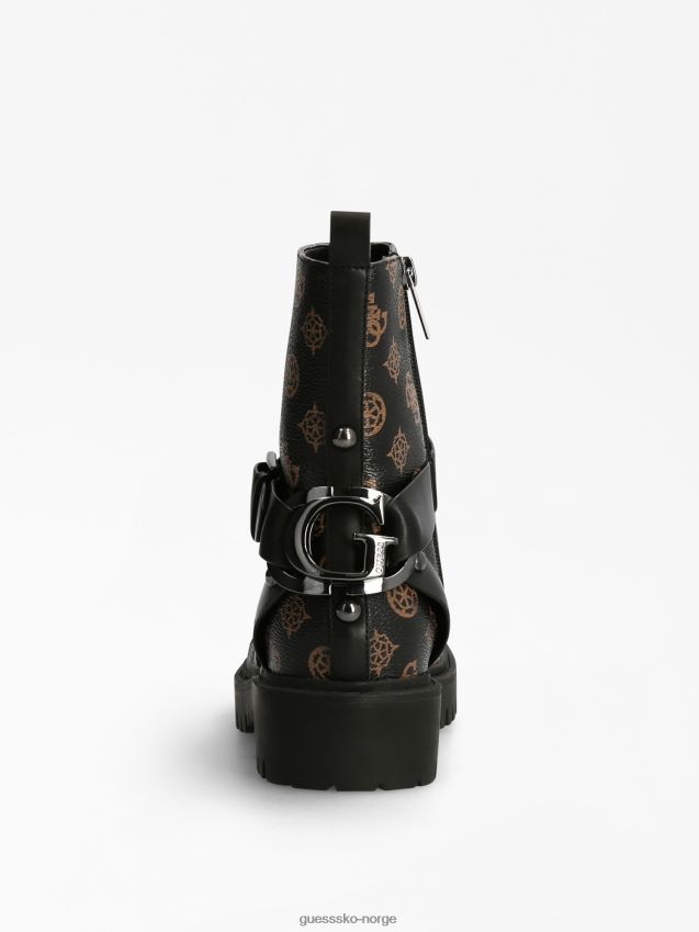 Guess oracia 4g peon logo ankelstøvel brun brun kvinner F0LJ805589