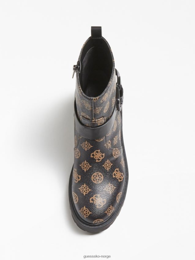 Guess oracia 4g peon logo ankelstøvel brun brun kvinner F0LJ805589