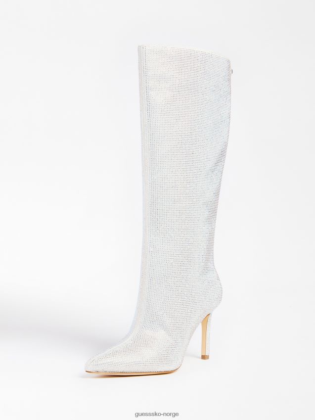 Guess rhinestone-detalj dayton høye støvler sølv sølv kvinner F0LJ805517