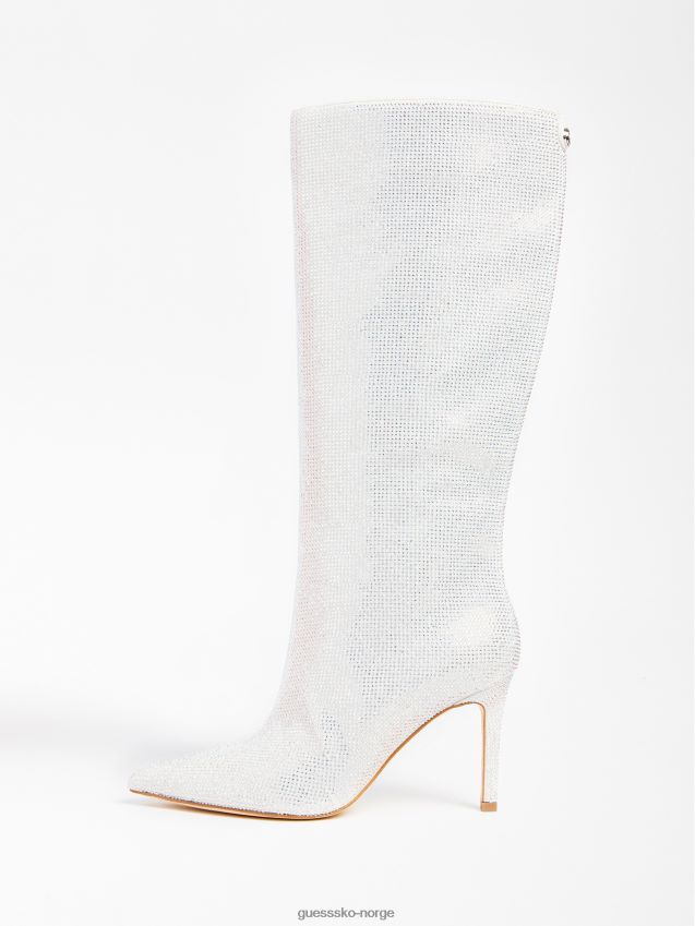 Guess rhinestone-detalj dayton høye støvler sølv sølv kvinner F0LJ805517