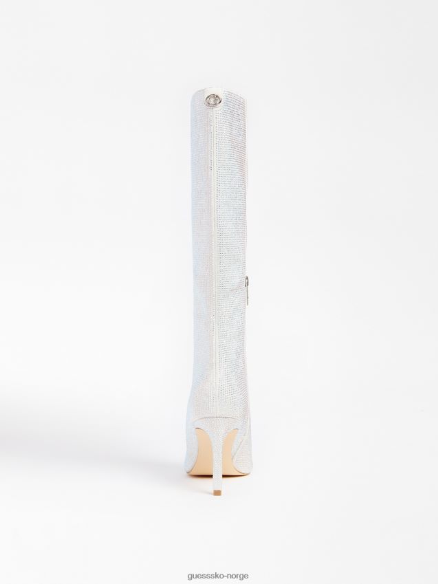 Guess rhinestone-detalj dayton høye støvler sølv sølv kvinner F0LJ805517