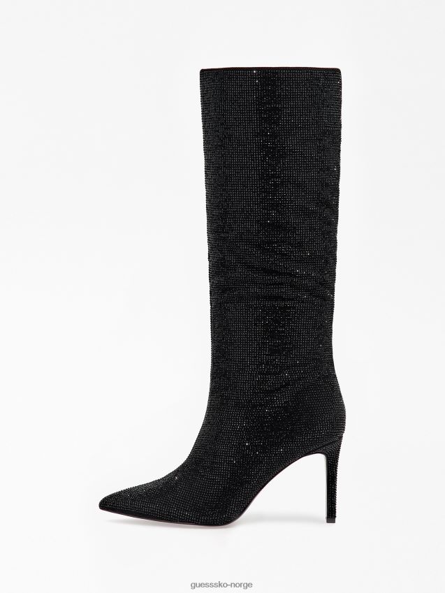 Guess rhinestone-detalj dayton høye støvler svart svart kvinner F0LJ805470