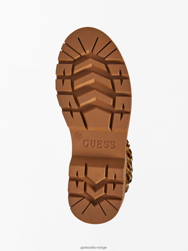 Guess riplee 4g logo kampstøvel beige beige kvinner F0LJ805568