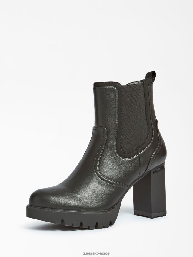 Guess sabina ankelstøvlett i ekte skinn svart svart kvinner F0LJ805614