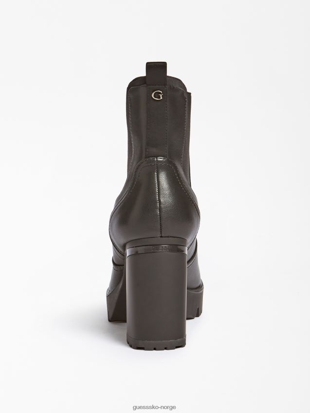 Guess sabina ankelstøvlett i ekte skinn svart svart kvinner F0LJ805614