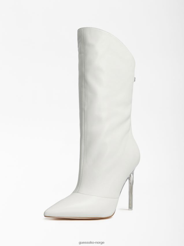Guess samwell ankelstøvlett i ekte skinn hvit hvit kvinner F0LJ806656