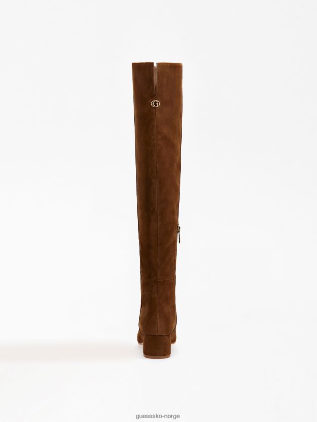 Guess semsket sacha høye støvler beige beige kvinner F0LJ802869