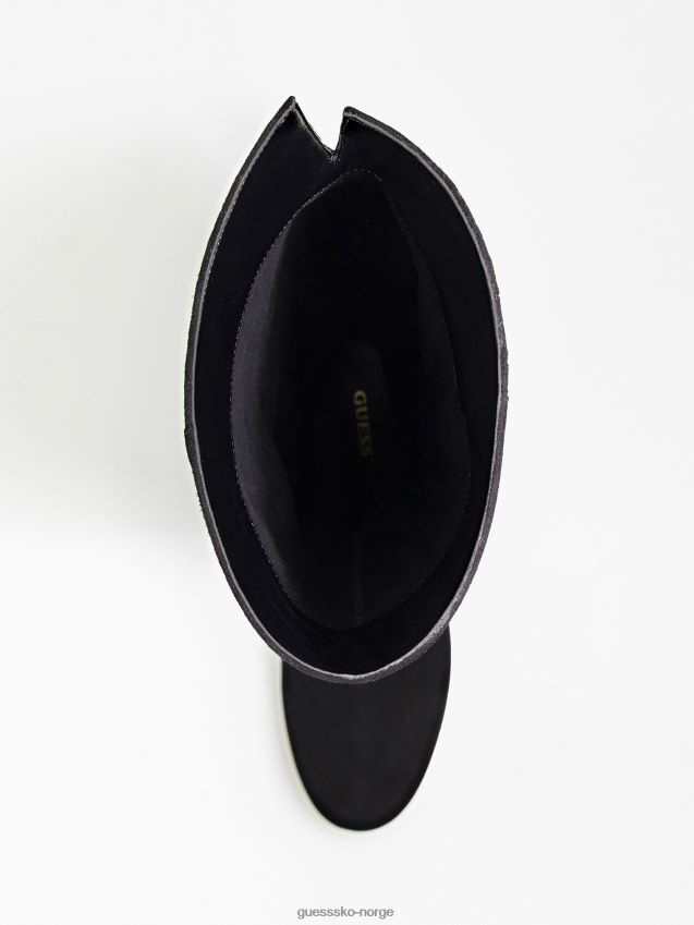 Guess semsket sacha høye støvler svart svart kvinner F0LJ802945