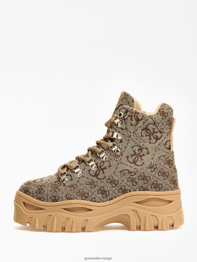 Guess solgte 4g logo ankelstøvel beige beige kvinner F0LJ805532